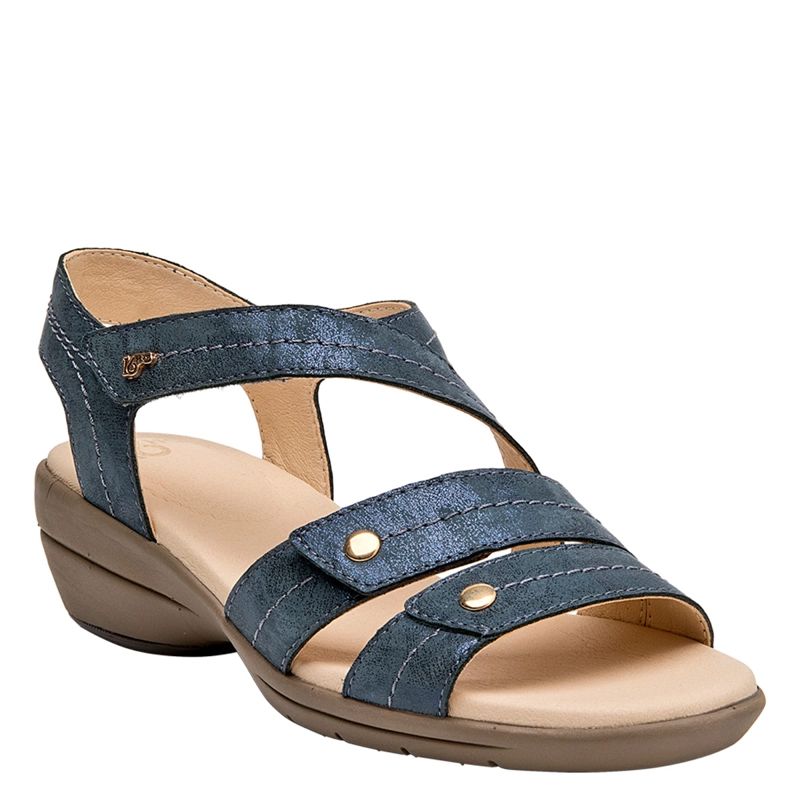 SANDALIAS MUJER 16 HRS AZUL 16M0381 CUERO - 3