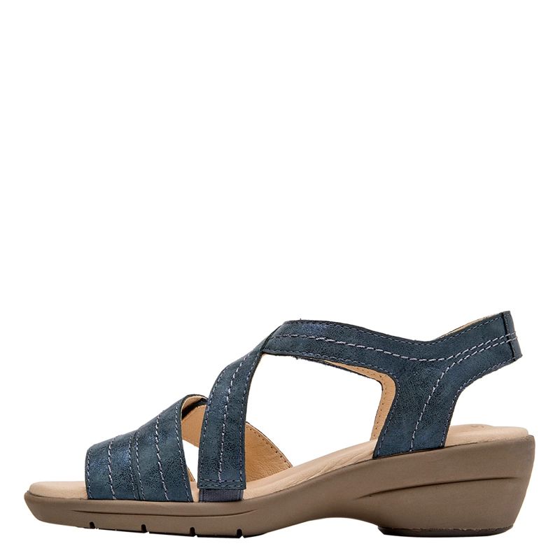 SANDALIAS MUJER 16 HRS AZUL 16M0381 CUERO - 2