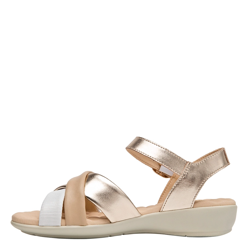 SANDALIAS MUJER 16 HRS BEIGE 16M0387 CUERO - 2