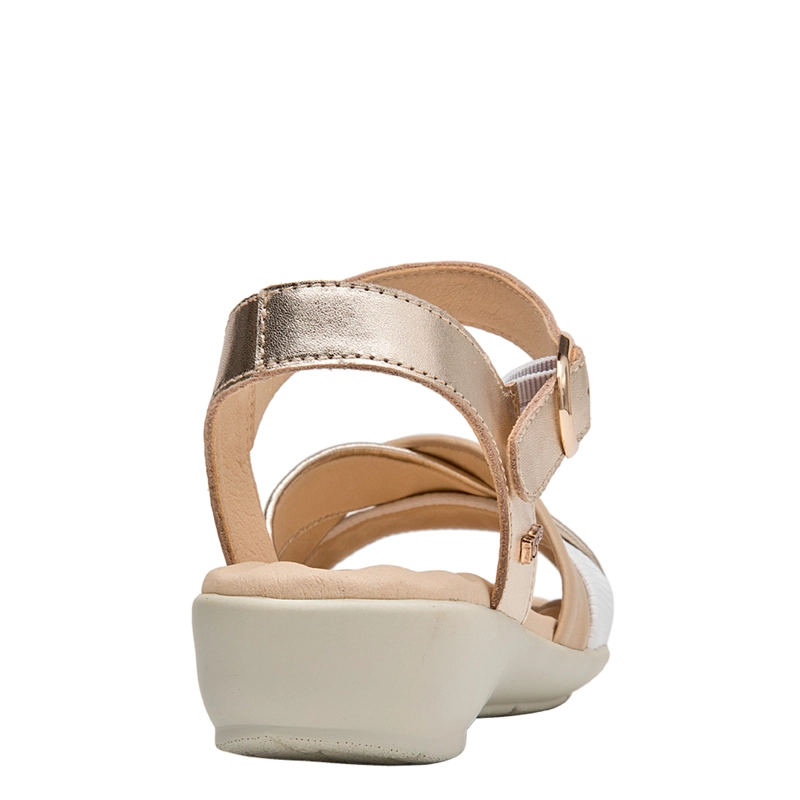 SANDALIAS MUJER 16 HRS BEIGE 16M0387 CUERO - 5