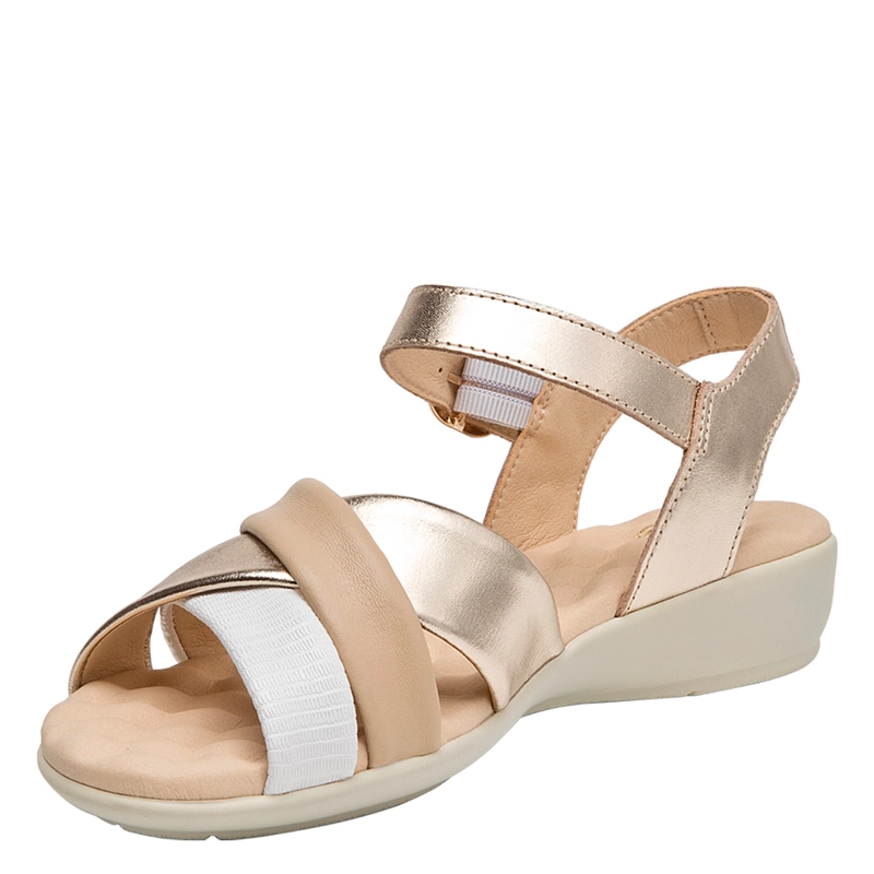 SANDALIAS MUJER 16 HRS BEIGE 16M0387 CUERO - 4