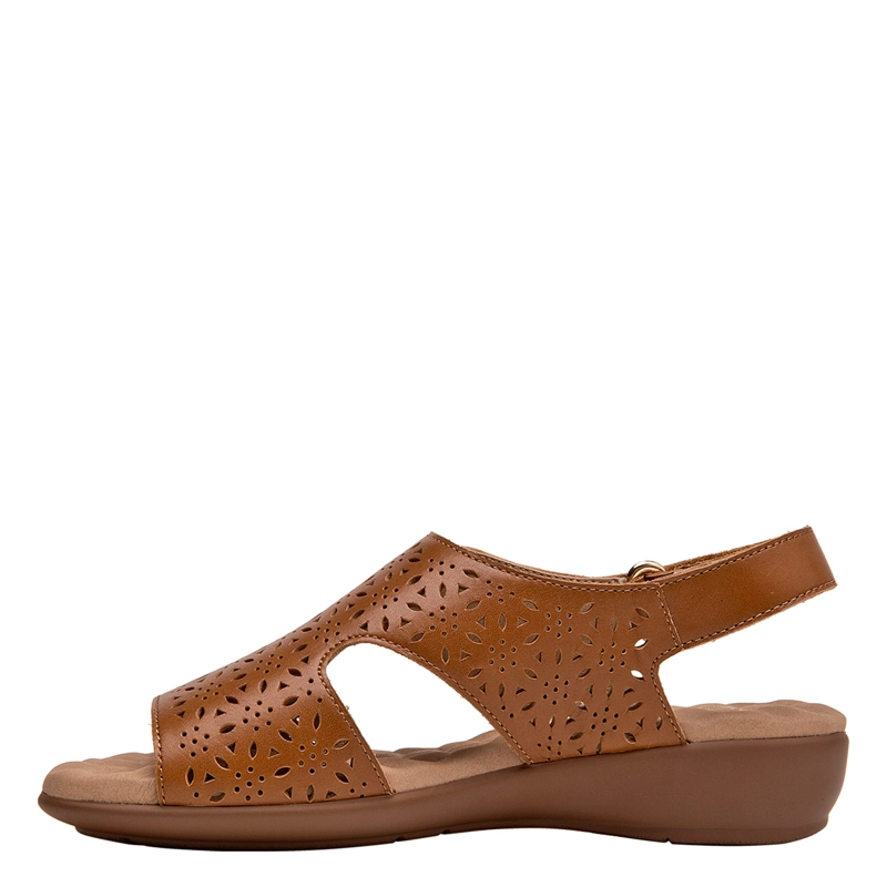 SANDALIAS MUJER 16 HRS CAFÉ 16M0389 CUERO - 2