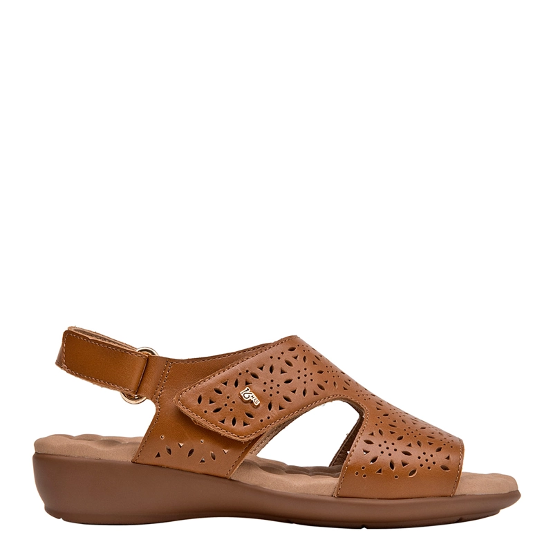 SANDALIAS MUJER 16 HRS CAFÉ 16M0389 CUERO