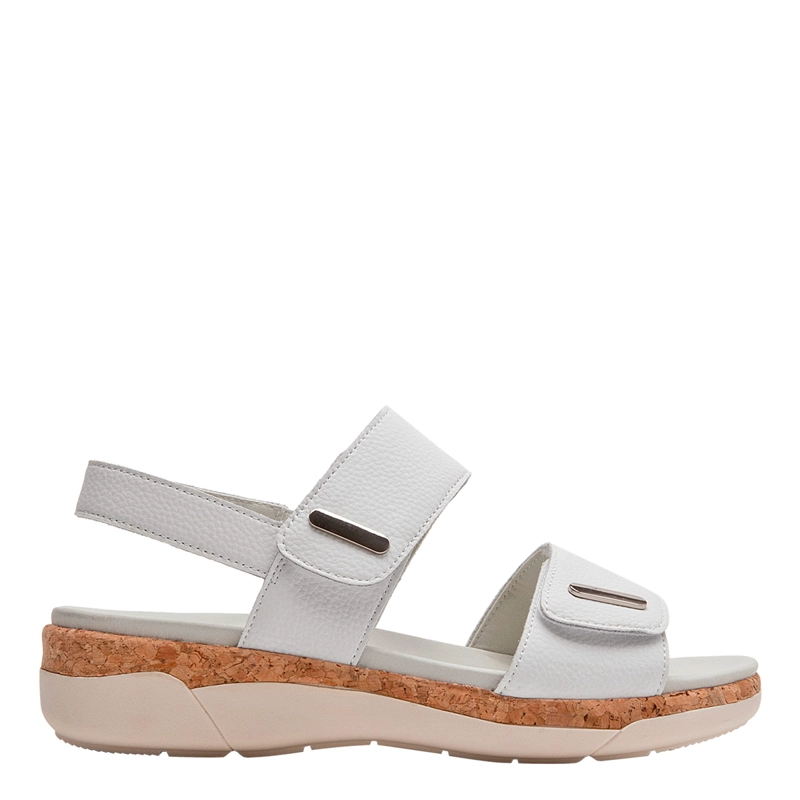 SANDALIAS MUJER 16 HRS BLANCO 16M0508 CUERO