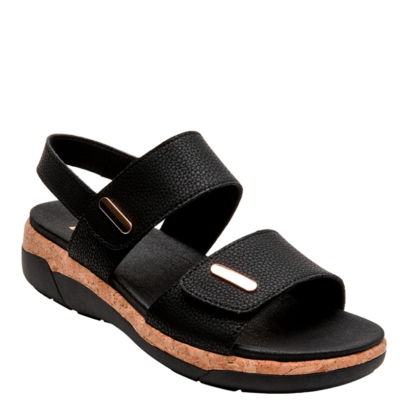 SANDALIAS MUJER 16 HRS NEGRO 16M0508 CUERO - 3