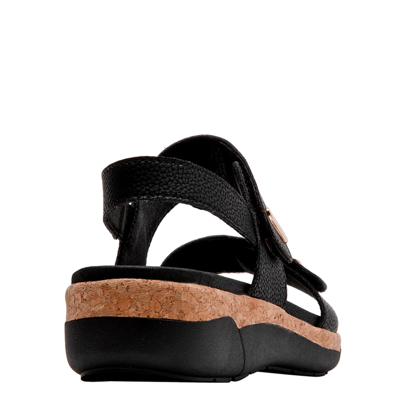 SANDALIAS MUJER 16 HRS NEGRO 16M0508 CUERO - 5