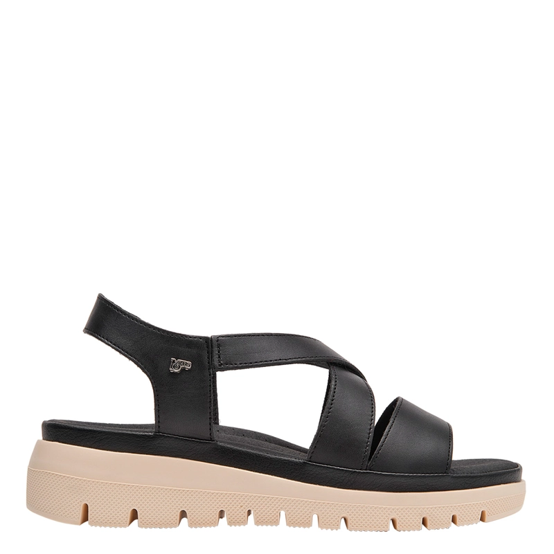 SANDALIAS MUJER 16 HRS NEGRO 16M0512 CUERO