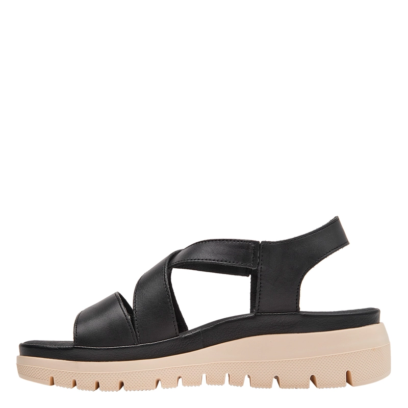 SANDALIAS MUJER 16 HRS NEGRO 16M0512 CUERO - 2