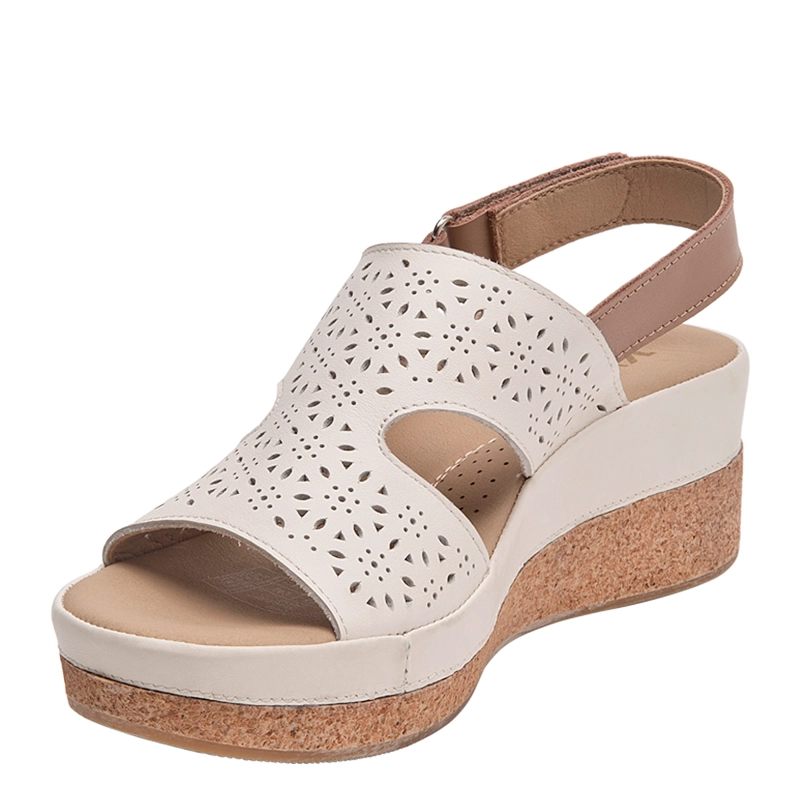SANDALIAS MUJER 16 HRS BLANCO 16M0513 CUERO - 4