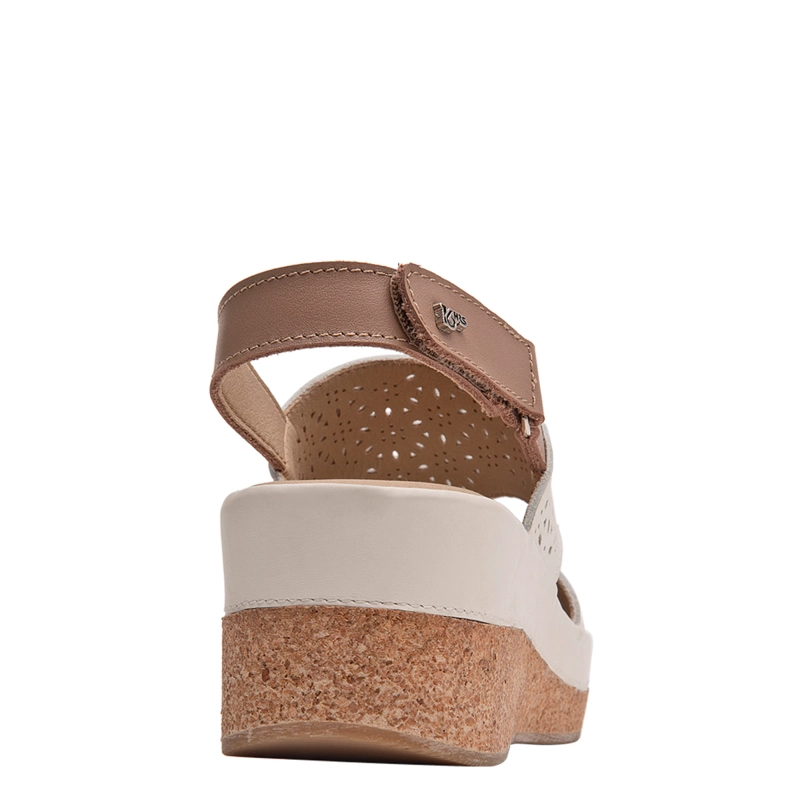 SANDALIAS MUJER 16 HRS BLANCO 16M0513 CUERO - 5