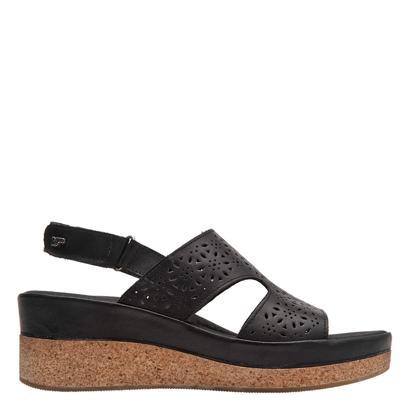 SANDALIAS MUJER 16 HRS NEGRO 16M0513 CUERO