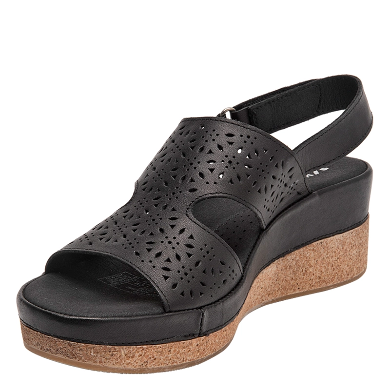 SANDALIAS MUJER 16 HRS NEGRO 16M0513 CUERO - 4