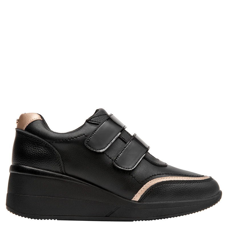 ZAPATILLAS MUJER 16 HRS URBANAS NEGRO 16M0482 CUERO - 1