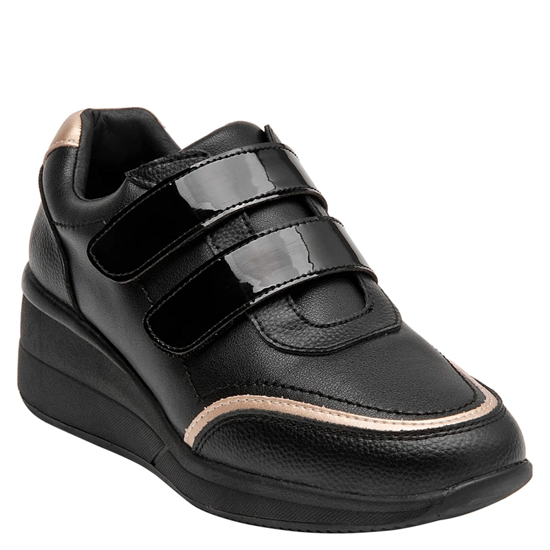 ZAPATILLAS MUJER 16 HRS URBANAS NEGRO 16M0482 CUERO - 2
