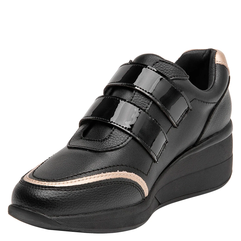 ZAPATILLAS MUJER 16 HRS URBANAS NEGRO 16M0482 CUERO - 3