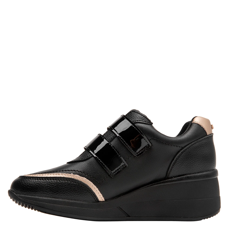 ZAPATILLAS MUJER 16 HRS URBANAS NEGRO 16M0482 CUERO - 4