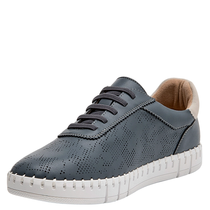 ZAPATOS MUJER 16 HRS AZUL 16M0462 CUERO - 3