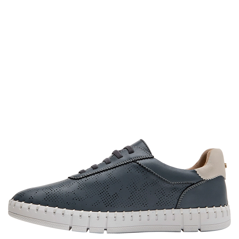 ZAPATOS MUJER 16 HRS AZUL 16M0462 CUERO - 4