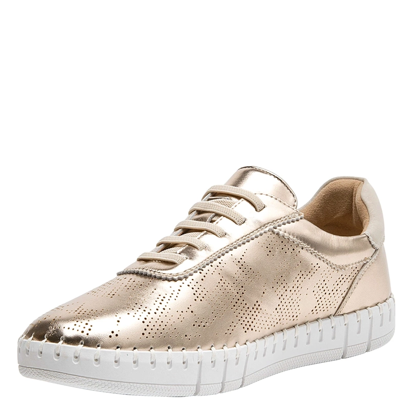 ZAPATOS MUJER 16 HRS DORADO 16M0462 CUERO - 3