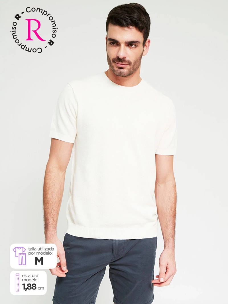 POLERA HOMBRE MARQUIS ALGODÓN CUELLO REDONDO MANGA CORTA - 1