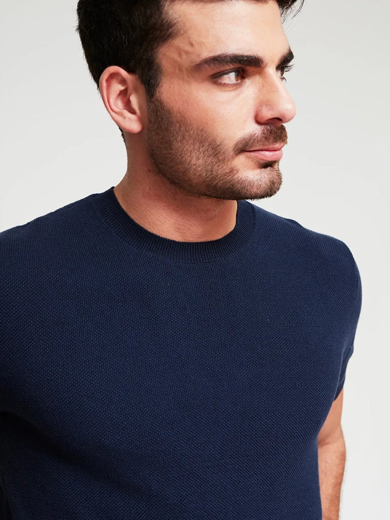 POLERA HOMBRE MARQUIS ALGODÓN CUELLO REDONDO MANGA CORTA - 3