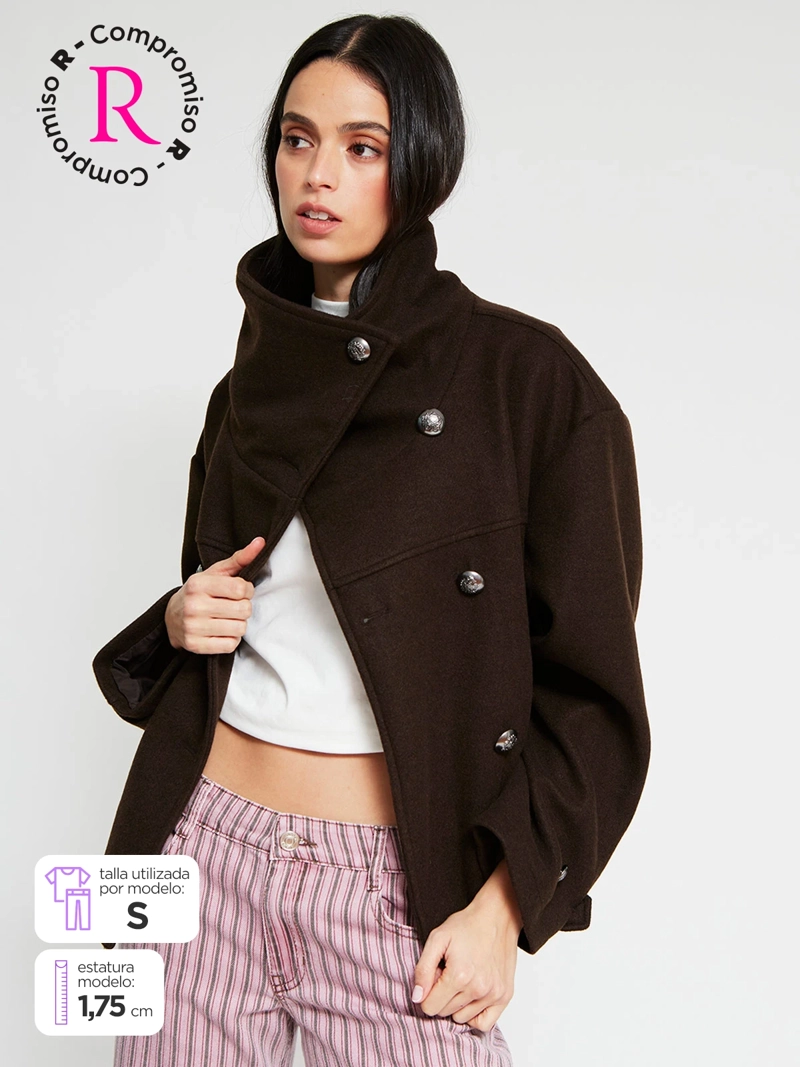 CHAQUETA MUJER INDEX CUELLO ALTO CORTA - 1