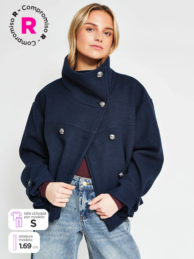 CHAQUETA MUJER INDEX CUELLO ALTO CORTA - 1