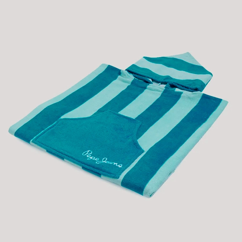 PONCHO TOALLA PEPE JEANS RAYAS AZUL - 4