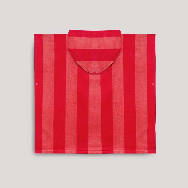 PONCHO TOALLA PEPE JEANS RAYAS ROSA - 3