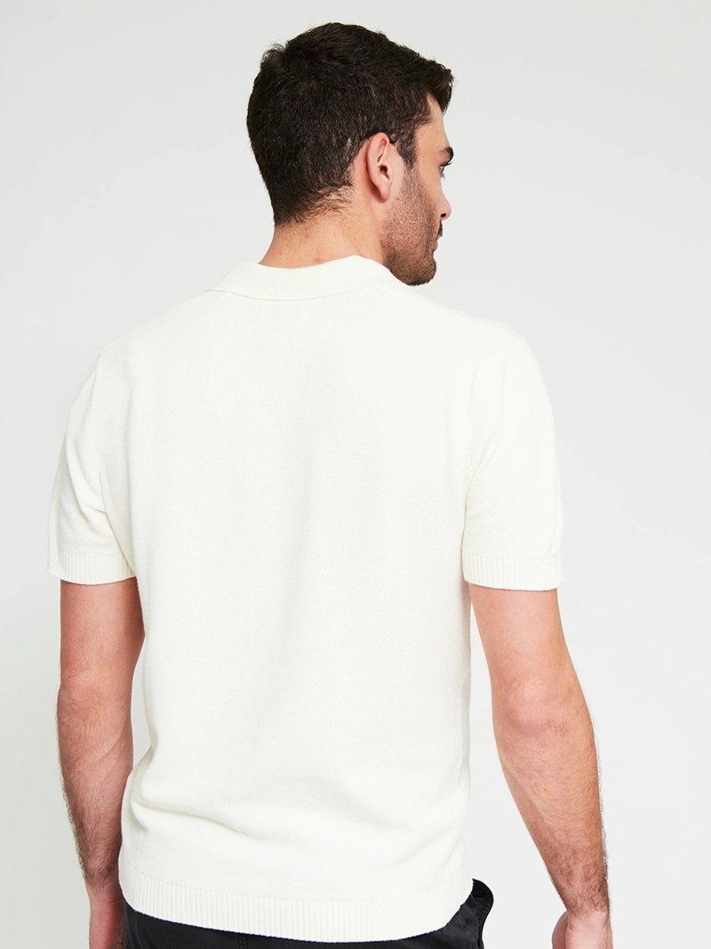 POLERA HOMBRE MARQUIS ALGODÓN CUELLO POLO MANGA CORTA TEJIDA - 2