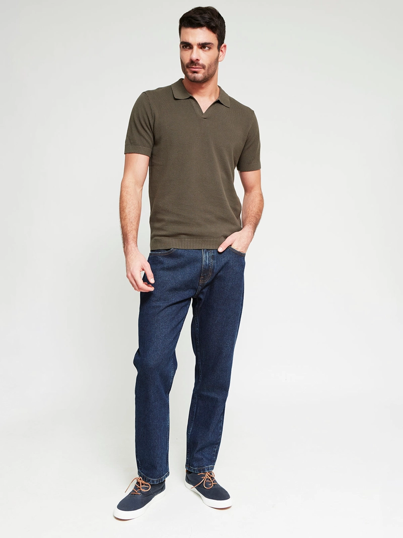 POLERA HOMBRE MARQUIS ALGODÓN CUELLO POLO MANGA CORTA TEJIDA - 4
