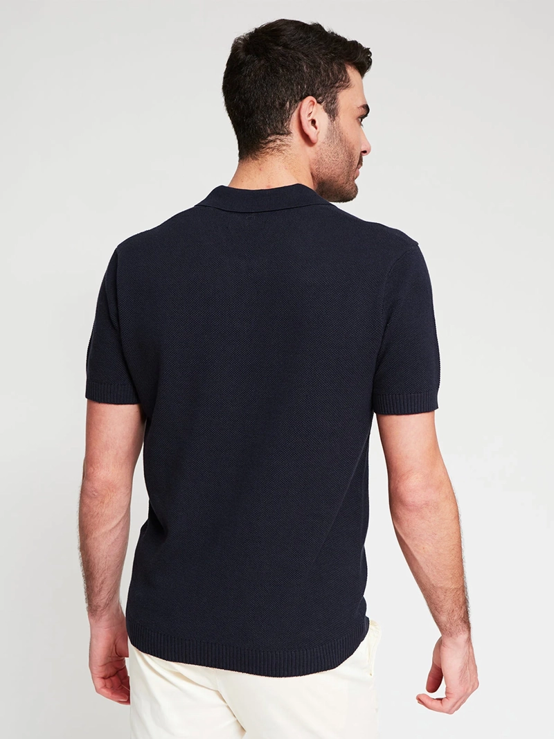 POLERA HOMBRE MARQUIS ALGODÓN CUELLO POLO MANGA CORTA TEJIDA - 2