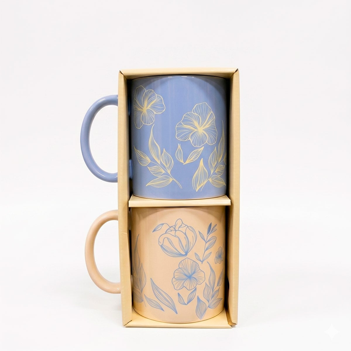SET TAZAS KEEP DUO NATURE 330 ML CELESTE