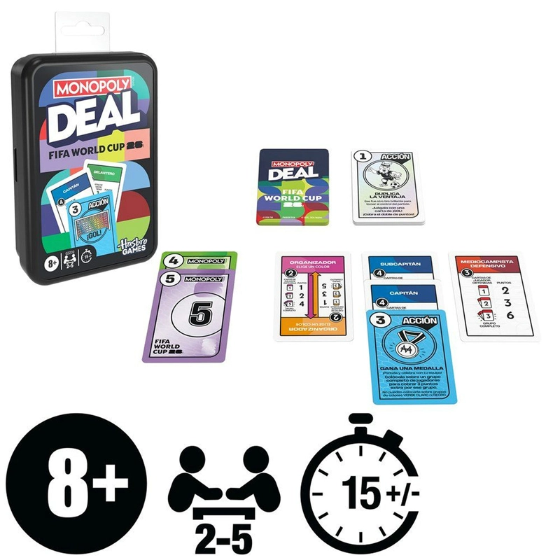 JUEGOS DE MESA MONOPOLY DEAL EDICIÓN COPA MUNDIAL DE LA FIFA 2026  - 4