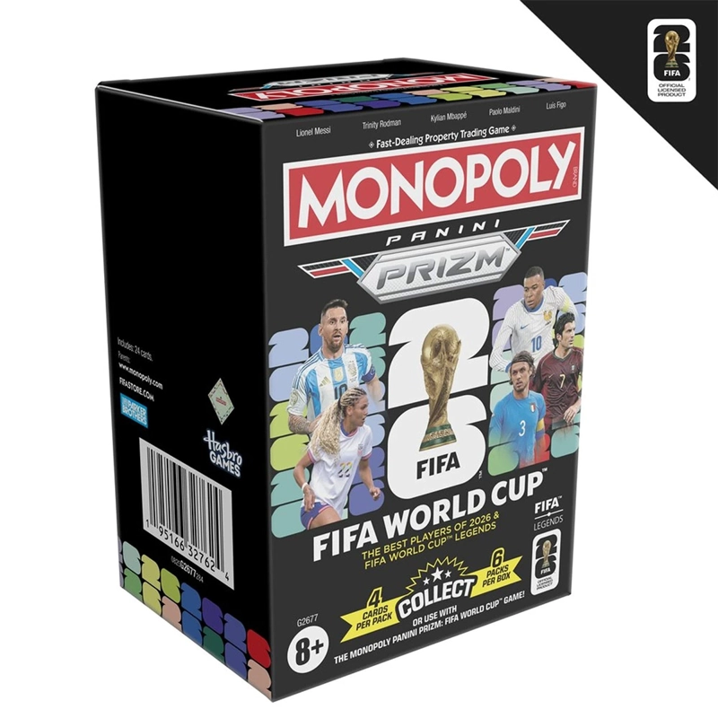 JUEGO DE CARTAS MONOPOLY PANINI PRIZM: COPA MUNDIAL DE LA FIFA - 2