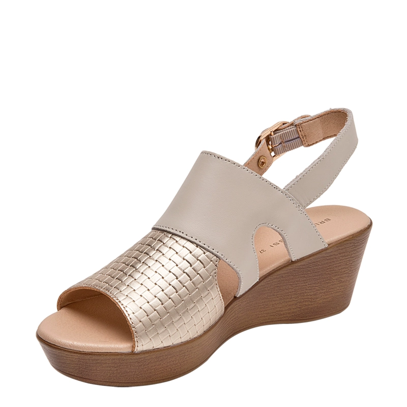 SANDALIAS MUJER BRUNO ROSSI BLANCO BRM0406 CUERO - 4