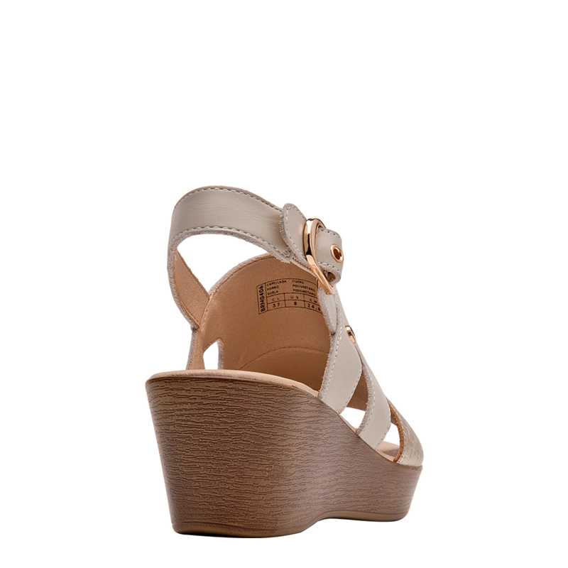 SANDALIAS MUJER BRUNO ROSSI BLANCO BRM0406 CUERO - 5