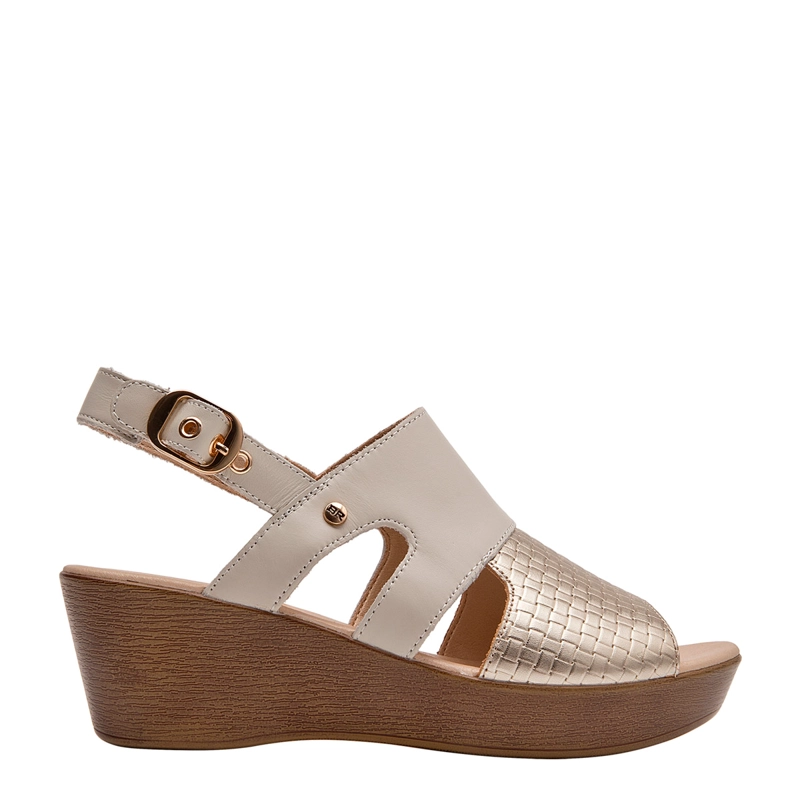 SANDALIAS MUJER BRUNO ROSSI BLANCO BRM0406 CUERO