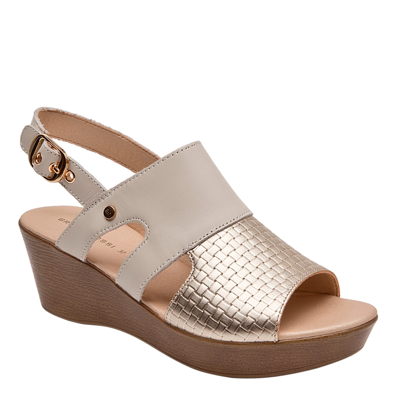 SANDALIAS MUJER BRUNO ROSSI BLANCO BRM0406 CUERO - 3