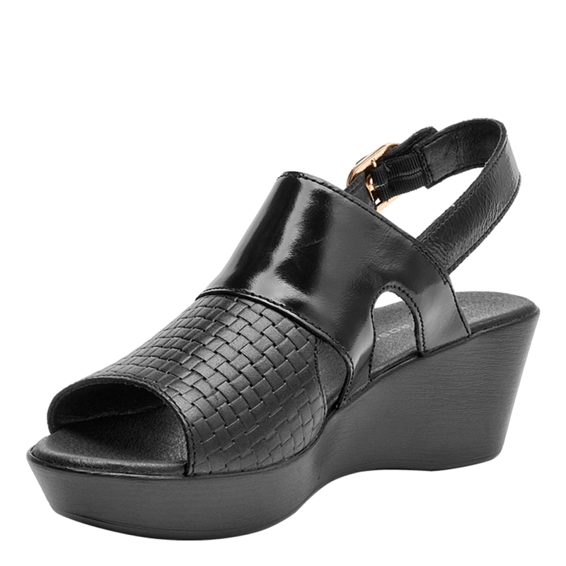 SANDALIAS MUJER BRUNO ROSSI NEGRO BRM0406 CUERO - 4