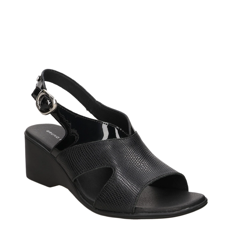 SANDALIAS MUJER BRUNO ROSSI NEGRO BRM0408 CUERO - 2
