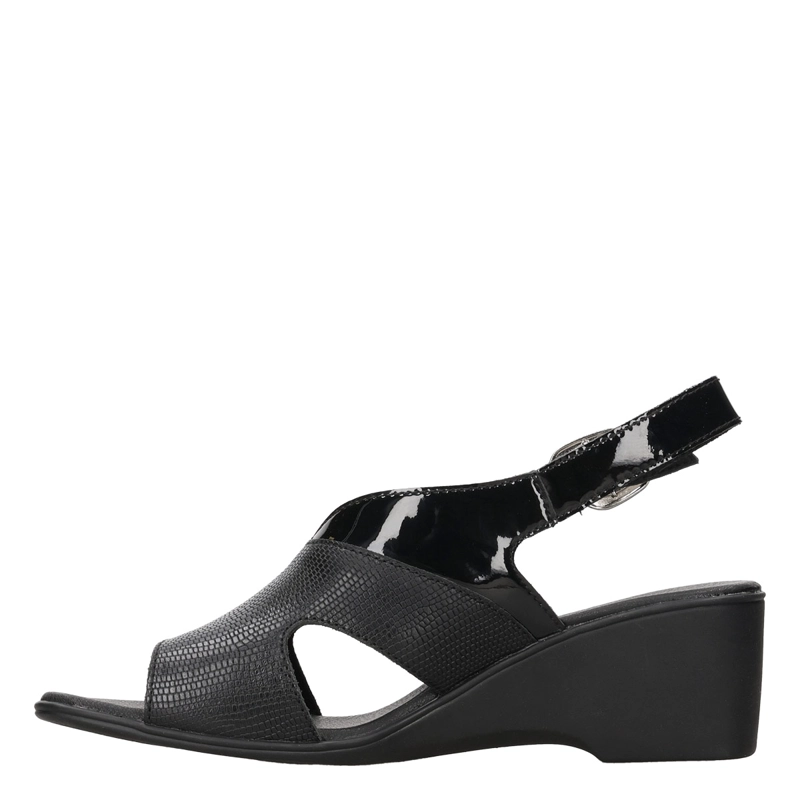 SANDALIAS MUJER BRUNO ROSSI NEGRO BRM0408 CUERO - 3