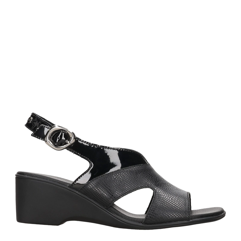 SANDALIAS MUJER BRUNO ROSSI NEGRO BRM0408 CUERO