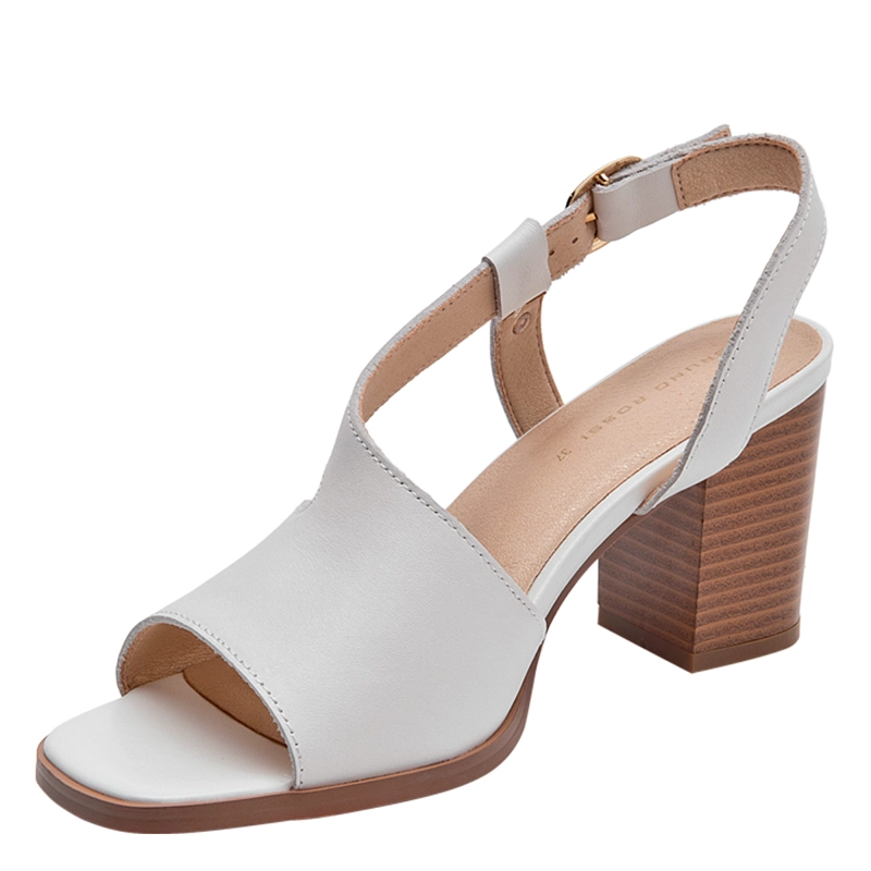 SANDALIAS MUJER BRUNO ROSSI BLANCO BRM0410 CUERO - 4