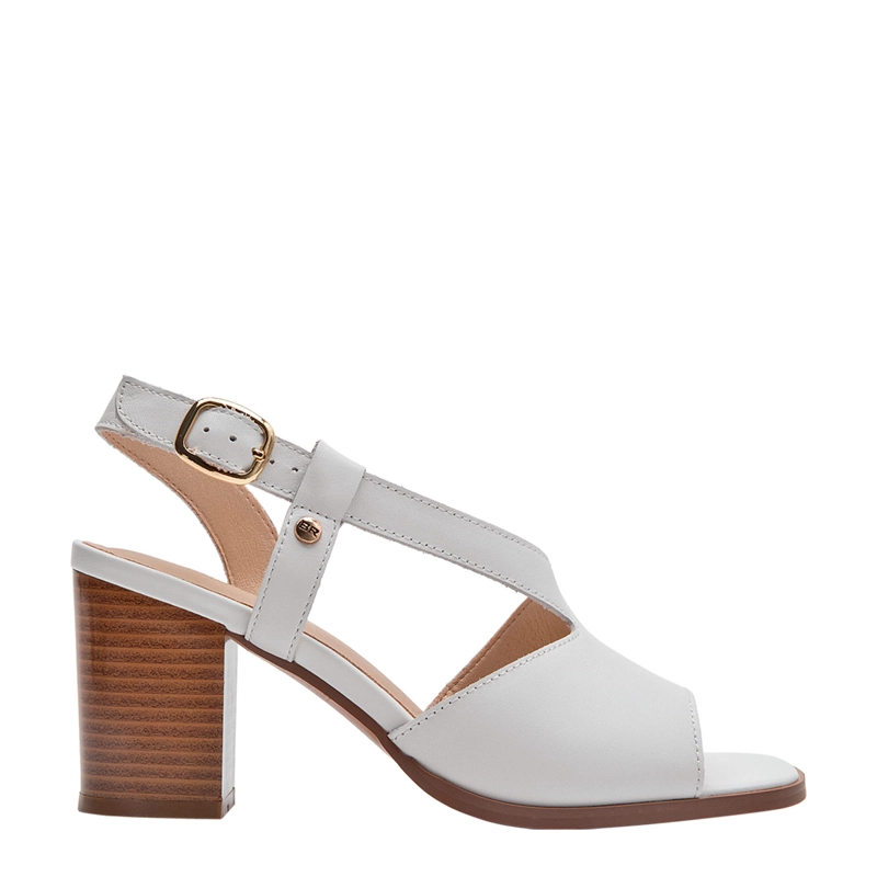 SANDALIAS MUJER BRUNO ROSSI BLANCO BRM0410 CUERO
