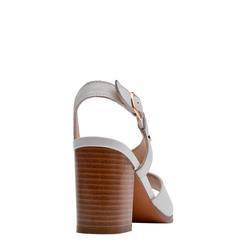 SANDALIAS MUJER BRUNO ROSSI BLANCO BRM0410 CUERO - 5