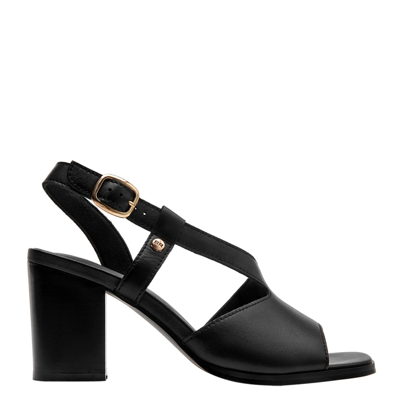 SANDALIAS MUJER BRUNO ROSSI NEGRO BRM0410 CUERO