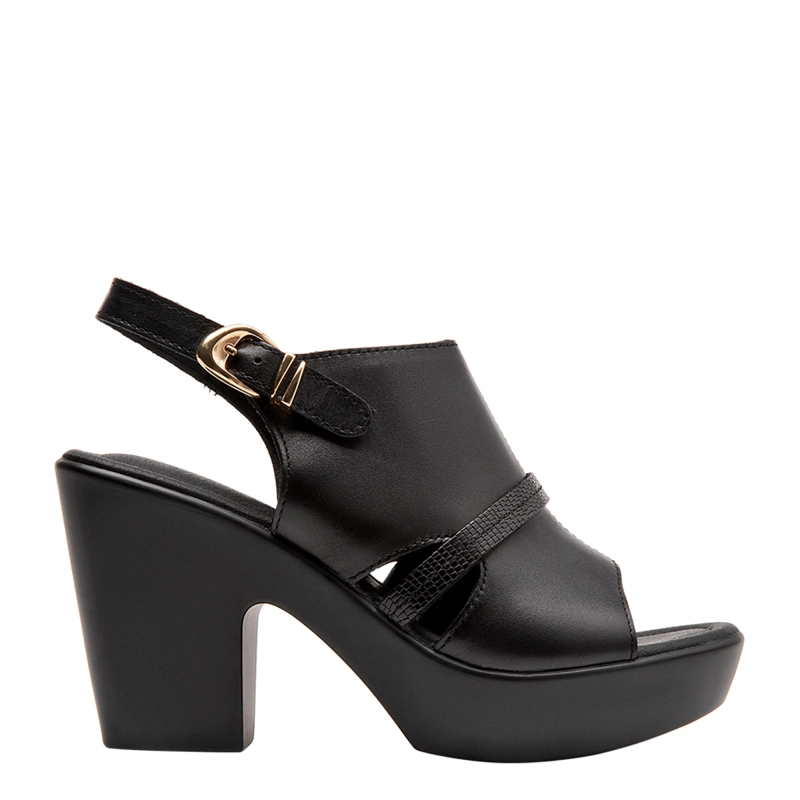 SANDALIAS MUJER BRUNO ROSSI NEGRO BRM0418 CUERO