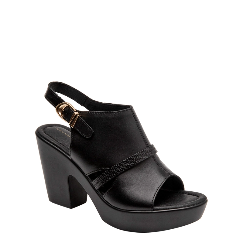 SANDALIAS MUJER BRUNO ROSSI NEGRO BRM0418 CUERO - 3
