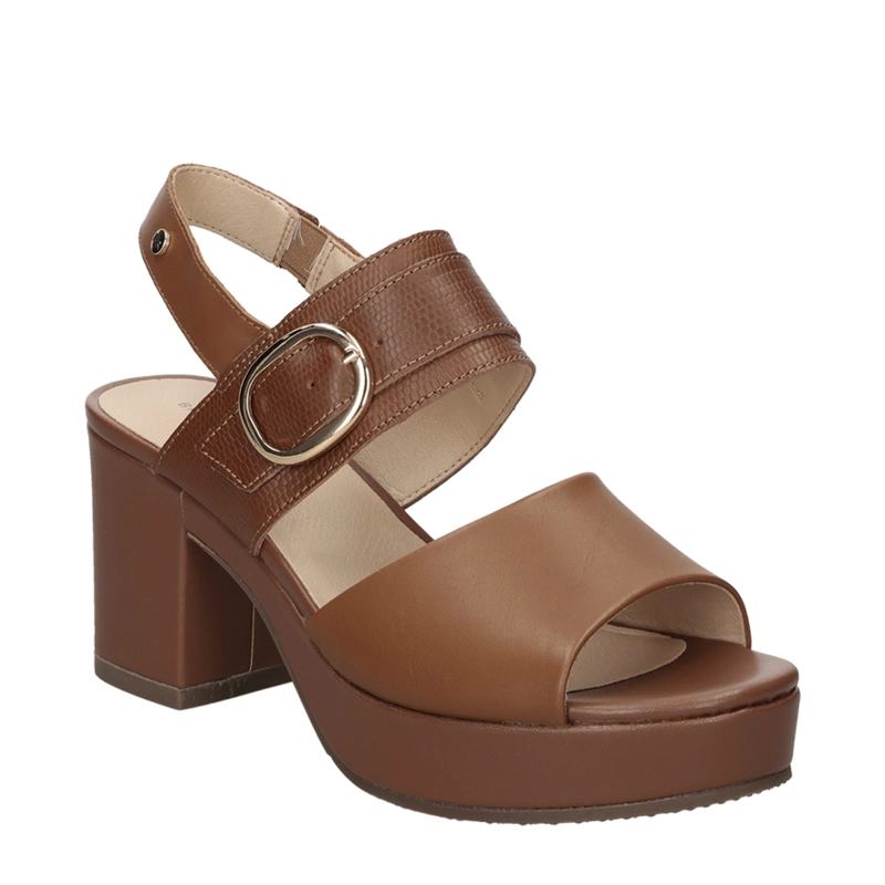 SANDALIAS MUJER BRUNO ROSSI CAMEL BRM0421 CUERO - 2